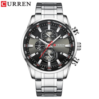 Orologio da uomo CURREN – Orologio al quarzo, impermeabile, stile professionale, cronografo, orologio da polso di lusso di un marchio prestigioso