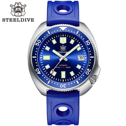 SD1970 STEELDIVE Brand 44MM Sapphire Glass with Transparent AR Coating Cermaic Bezel NH35 Movement Automatic Dive Watch Turtle
