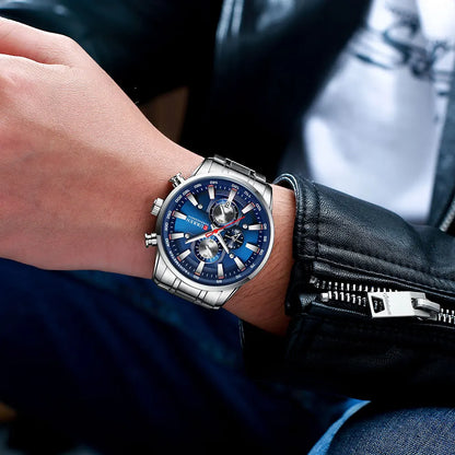 Orologio da uomo CURREN – Orologio al quarzo, impermeabile, stile professionale, cronografo, orologio da polso di lusso di un marchio prestigioso
