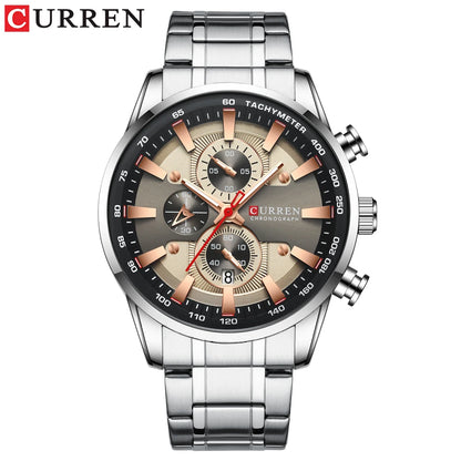 Orologio da uomo CURREN – Orologio al quarzo, impermeabile, stile professionale, cronografo, orologio da polso di lusso di un marchio prestigioso
