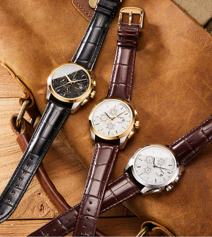 relogio masculino New Carnival Automatic Watches Men Business Mechanical Clock Leather Strap Waterproof Luxuey Brand Clock
