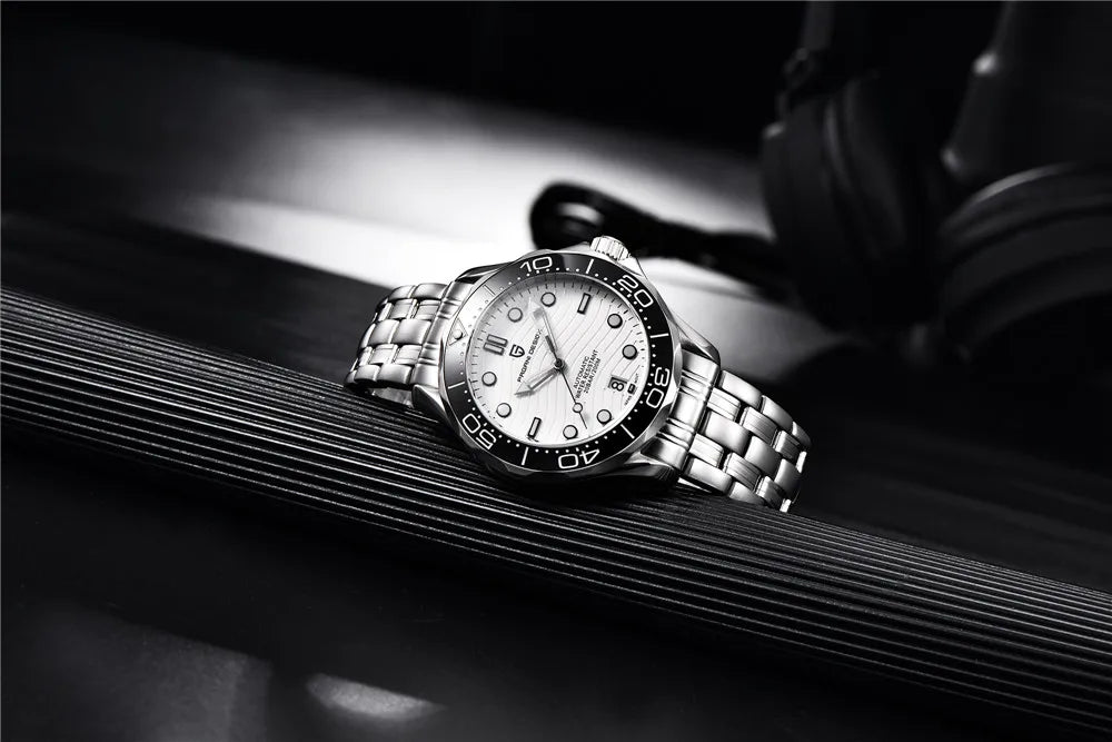 PAGANI DESIGN 2026 New V2 Waves 200M Taucheruhr für Herren, modische Luxus-Automatikuhr mit AR-Saphirglas, Herren-Armbanduhr