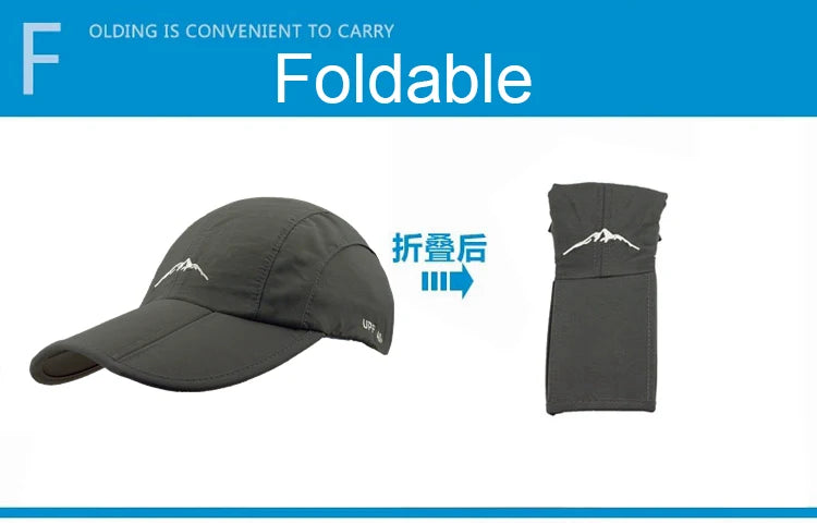 Spring Summer Outdoor Sport Baseball Cap Quick Drying Hat Unisex Waterproof Breathable Cap Foldable Cycling hat Sun Protection
