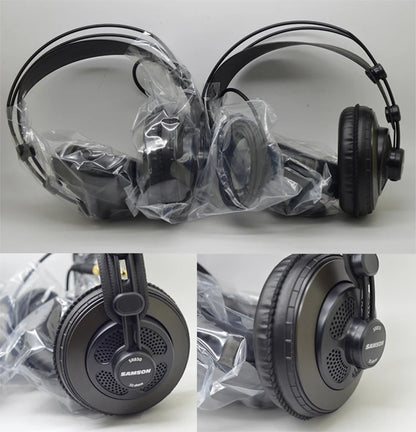 Original Samson SR850 monitoring HIFI headset Semi-Open-Back Headphones for Studio, with leather earcup,without retail box