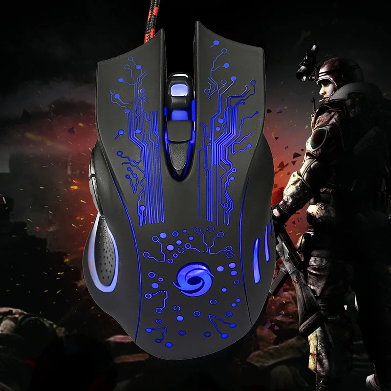 6D USB Wired Gaming Mouse 3200DPI 6 Buttons LED Optical Professional Pro Mouse Gamer Computer Mice For PC Laptop