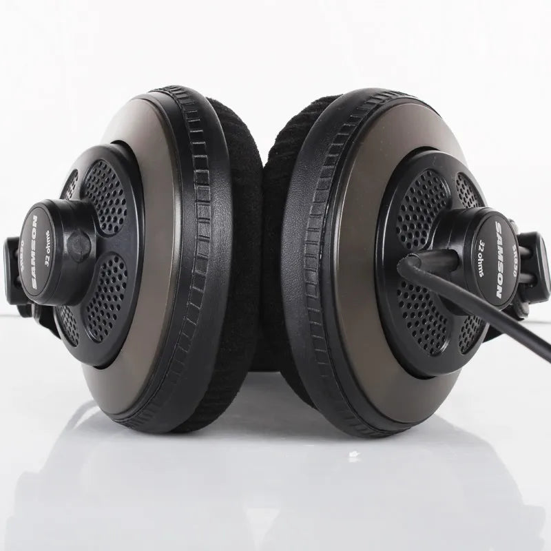 Original Samson SR850 Monitoring Headset Velour Earcup Semi-Open Monitor Headphone For Studio Recording Karaoke Game