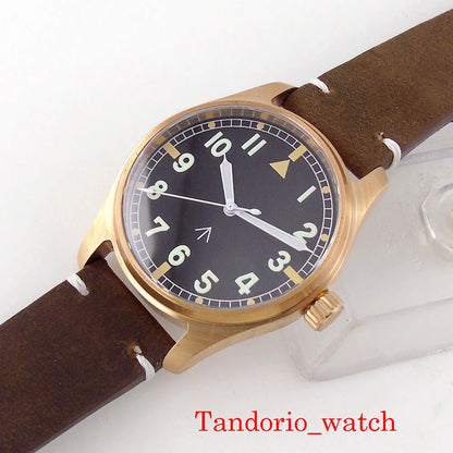Tandorio NH35A PT5000 Solid Full Cusn8 Bronze 200m Waterproof 39mm Automatic Men Watch Sapphire Crystal Date C3 Luminous Marks