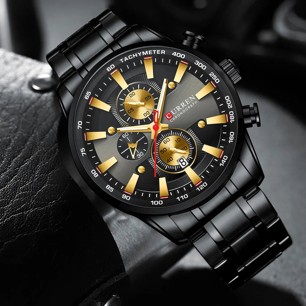 Orologio da uomo CURREN – Orologio al quarzo, impermeabile, stile professionale, cronografo, orologio da polso di lusso di un marchio prestigioso