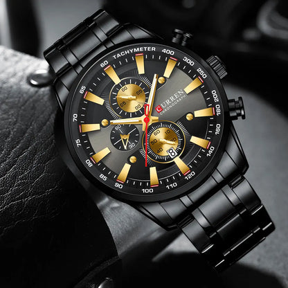 Orologio da uomo CURREN – Orologio al quarzo, impermeabile, stile professionale, cronografo, orologio da polso di lusso di un marchio prestigioso