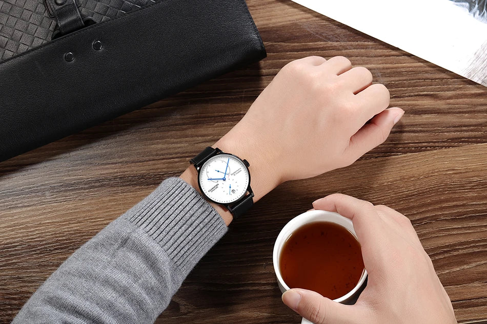 GUANQIN Mechanical Business Watch Men Luxury Brand Luminous Stainless Steel Strap Wrist Mens Automatic Watches Clock relogio BYR