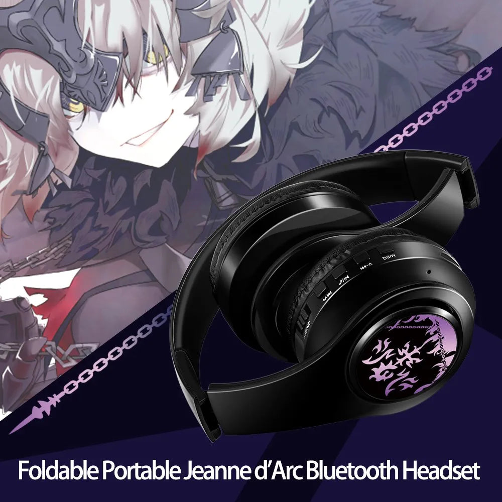 Wireless Silent Disco Headphone Anime Fate/Grand Order FGO Jeanne d'Arc Stereo Bluetooth Headphone for Playing Games Earphone