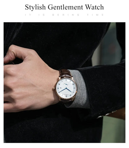 Carnival Brand Luxury Business Watch Fashion Waterproof Rose Gold Silver Calendar Automatic Mechanical Wristwatch For Men Reloj