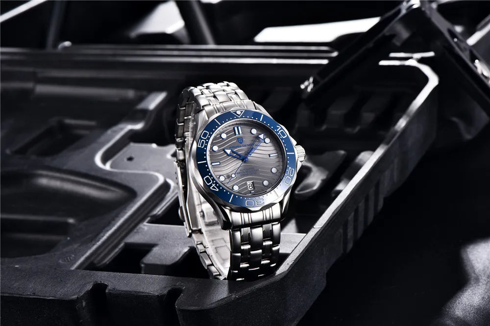 PAGANI DESIGN 2026 New V2 Waves 200M Taucheruhr für Herren, modische Luxus-Automatikuhr mit AR-Saphirglas, Herren-Armbanduhr