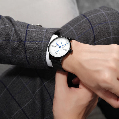 GUANQIN Mechanical Business Watch Men Luxury Brand Luminous Stainless Steel Strap Wrist Mens Automatic Watches Clock relogio BYR