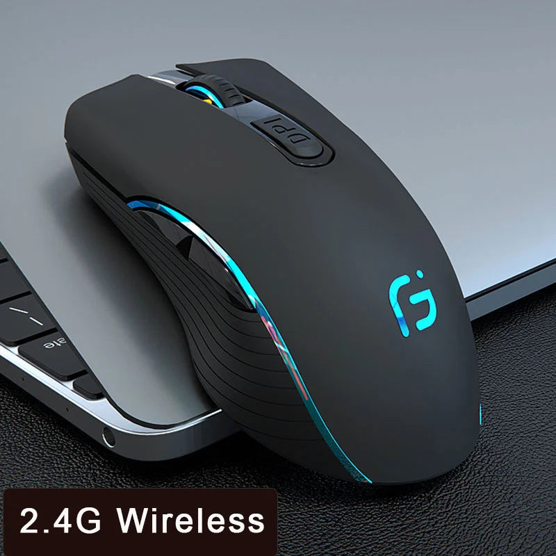 Wireless Mouse Rechargeable Bluetooth Silent Ergonomic Computer 2400 DPI For iPad Mac Tablet Macbook Air Laptop PC Gaming Office