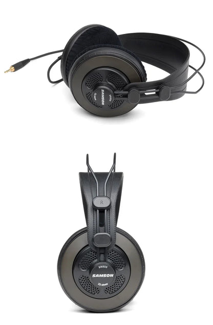 Original Samson SR850 monitoring HIFI headset Semi-Open-Back Headphones for Studio, with leather earcup,without retail box