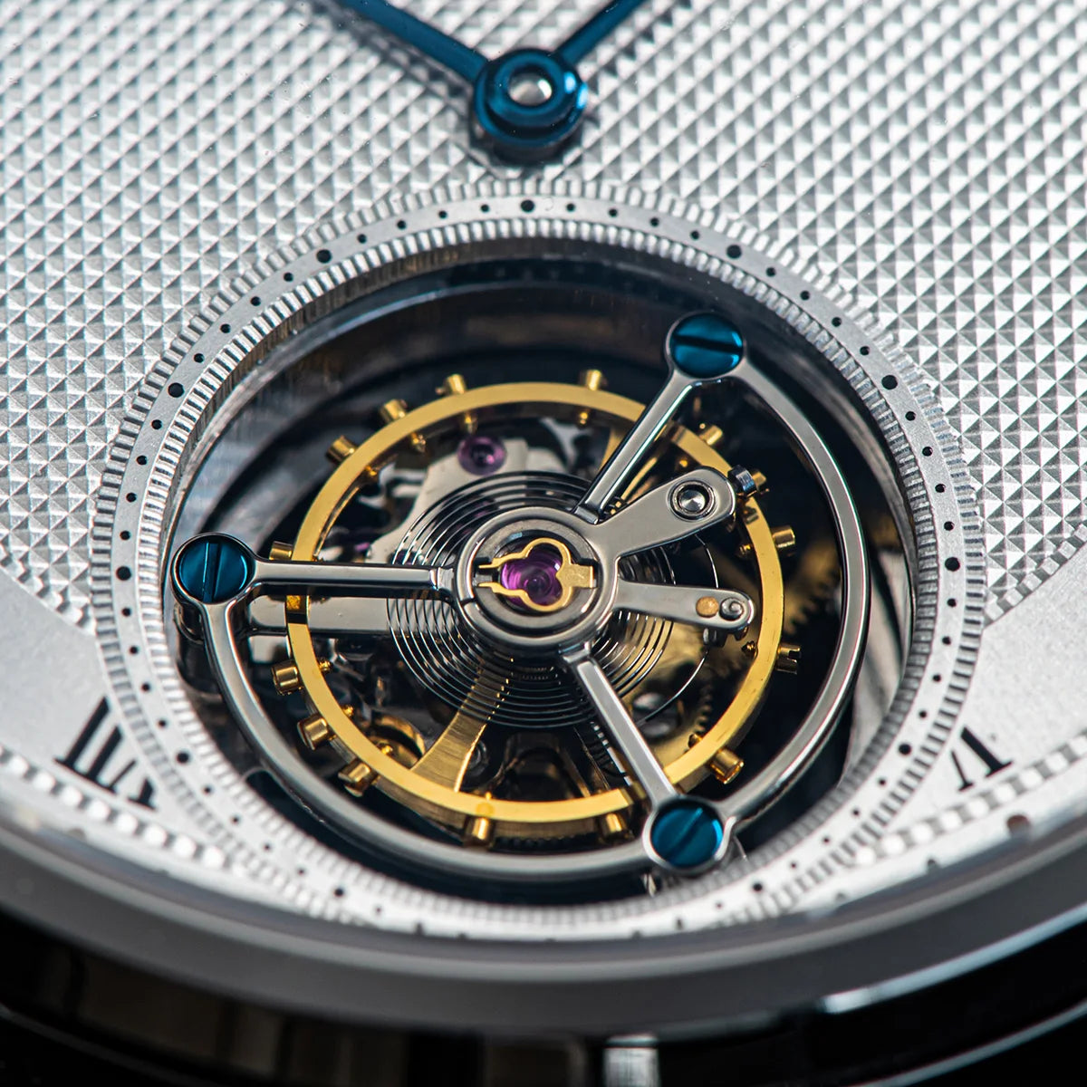 Montres pour homme Sugess Tourbillon ST8230 : montre-bracelet squelette vintage mécanique avec mouvement authentique de Tianjin, élégante, en cuir de crocodile