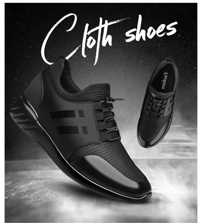 oein 2022 Men's Sneakers Quality 6CM Increasing British Shoes New Breathable Summer Casual Sneakers Big Size Office Shoes Men