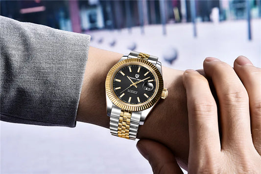 Orologio da polso meccanico da uomo PAGANI DESIGN PD1645 – Movimento 8215, vetro zaffiro, modello di lusso in acciaio, impermeabile fino a 100 m