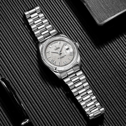 NEW 2025 CADISEN Men's Mechanical Watches Luxury Meteorite Dial Automatic Watch For Men Week 100M Japan MIYOTA 8285 Clock Man