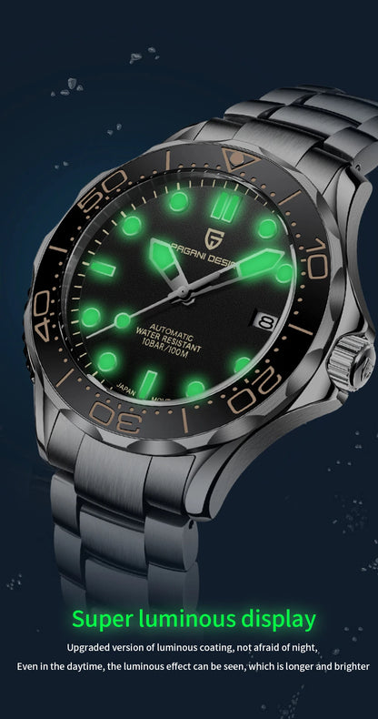 2025 New PAGANI DESIGN Men's Watches Luxury Automatic Watch For Men NH35A Mechanical Wrist watch Men AR Sapphire crystal Clock