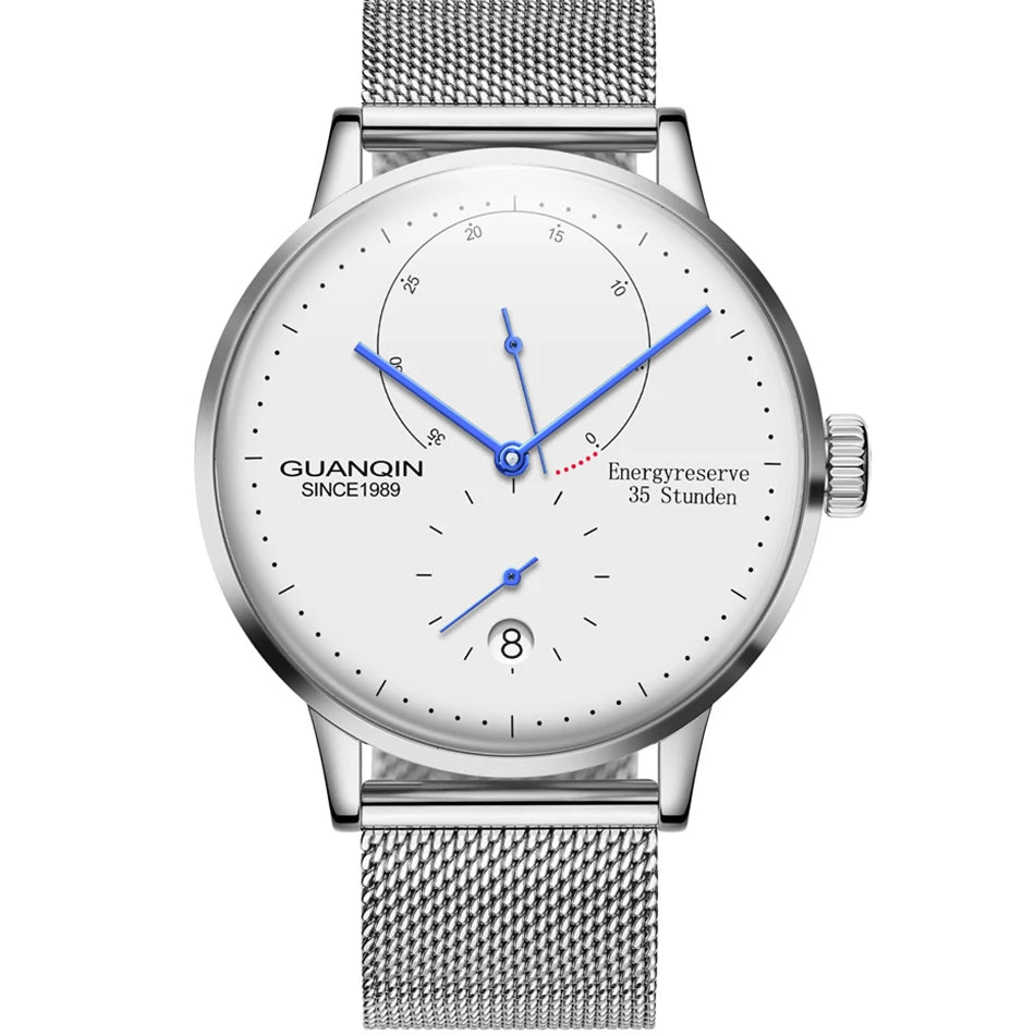 GUANQIN Mechanical Business Watch Men Luxury Brand Luminous Stainless Steel Strap Wrist Mens Automatic Watches Clock relogio BYR