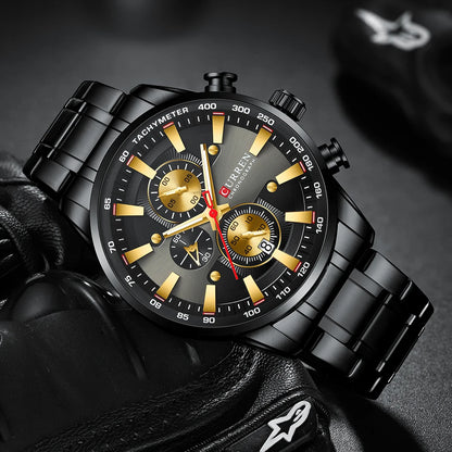 Orologio da uomo CURREN – Orologio al quarzo, impermeabile, stile professionale, cronografo, orologio da polso di lusso di un marchio prestigioso