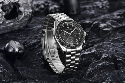 PAGANI DESIGN Planetary Series Saturn Light Tan  Quartz Watch Men Speed Chronograph AR Sapphire crystal Wristwatch Men 2026 New