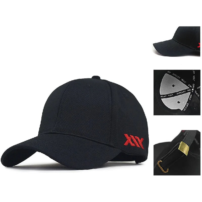 Baseball kapa Big Head Plus Size iz 100 % bombaža, primerna za moške in ženske, nastavljiva kapa »Dad Hat«, velikost 58–60 cm, 61–65 cm