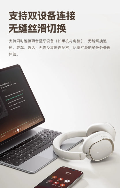 FiiO EH13 Headphones Over Ear Wireless Bluetooth Dynamic ANC Noise Reduction LDAC HiFi Audio Long Battery Life Game Headset Gift