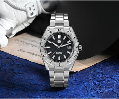 San Martin New 42mm Peacock Gemstone Dial NH35 Luxury Men Watch Automatic Mechanical Sapphire 100M Waterproof Luminous SN0130