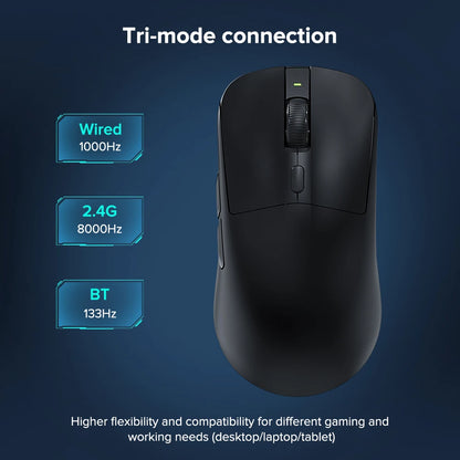 KYSONA M617 Wireless Mouse Ergonomics Tri-mode  Rechargeable 2.4G 59g Lightweight E-sports PAW 3395 DPI 26K Gaming Mouse For PC