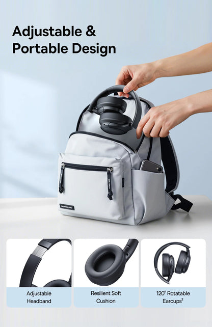 Baseus Wireless Headphones Bluetooth 5.3 HIFI Level Earphone 40mm Driver Foldable Over Ear Headsets 70H Playtime Spatial Audio