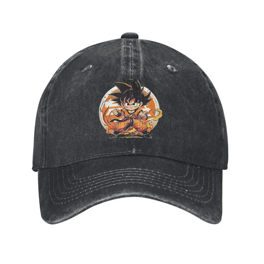 DBZ Little Kakarot Baseball Cap Casual Distressed Cotton dragon ball Sun Cap for Men Women Outdoor Adjustable Fit Hats Cap, Fraquane SAS