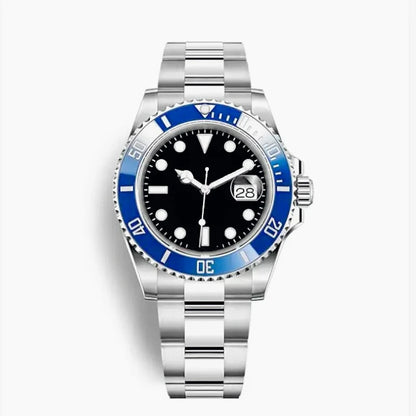 New High Quality Luxury Premium Men's Watch with Mechanical Winding Strap 904L Stainless Steel Black Blue Waterproof