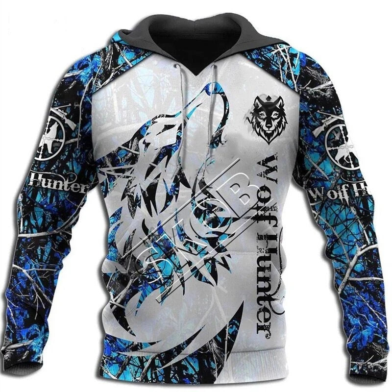 Fashion Autumn Lion, Wolf Hoodies White Tiger Skin 3D All Over Printed Men's Sweatshirt Unisex Pullover Casual Jacket