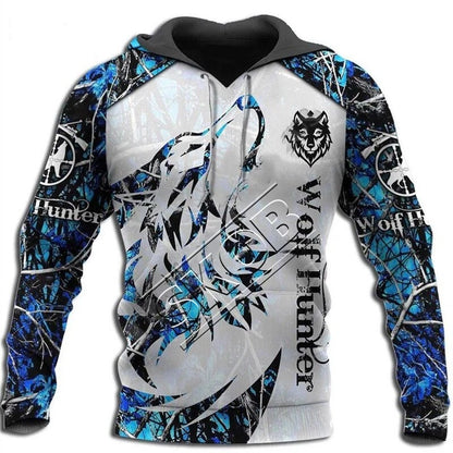 Fashion Autumn Lion, Wolf Hoodies White Tiger Skin 3D All Over Printed Men's Sweatshirt Unisex Pullover Casual Jacket