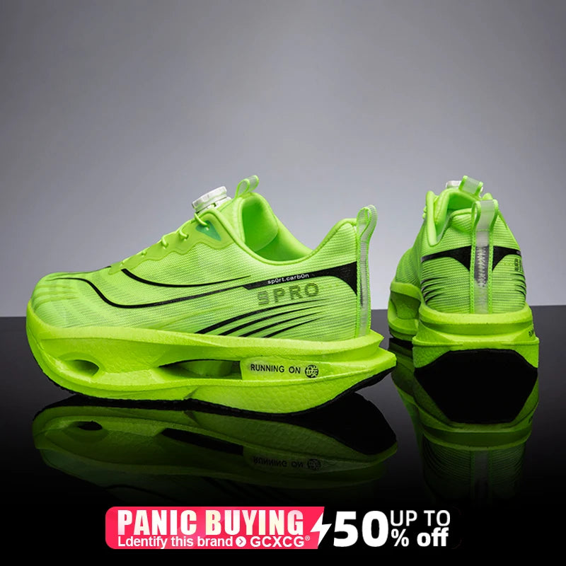 Running Shoes Carbon Board Speciality Marathon Men Sports Breathable Lightweight Women's Comfortable Athletic Nonskid Sneakers