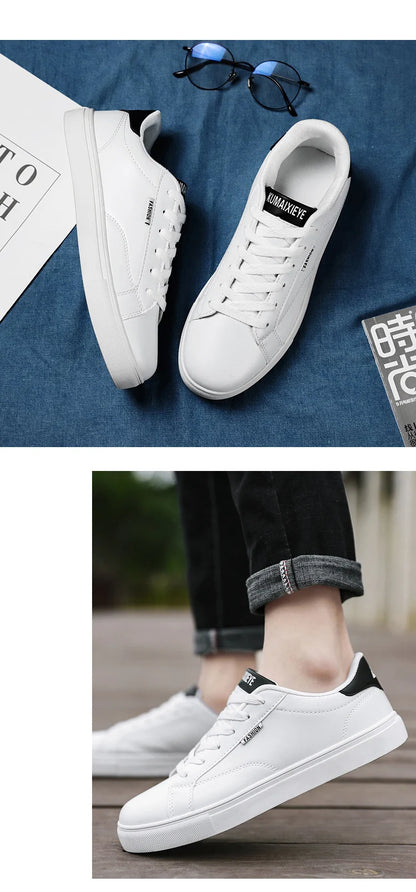 Men's Casual Skateboarding Shoes White Shoes Outdoors Leisure Sneakers Breathable Walking Shoes Flat Shoes Chaussure Homme 39-48