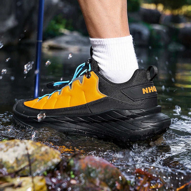 Chaussures de randonnée en plein air pour hommes, chaussures de course sur sentier, antidérapantes, légères, respirantes, pour escalade en montagne, camping, trekking, taille 46