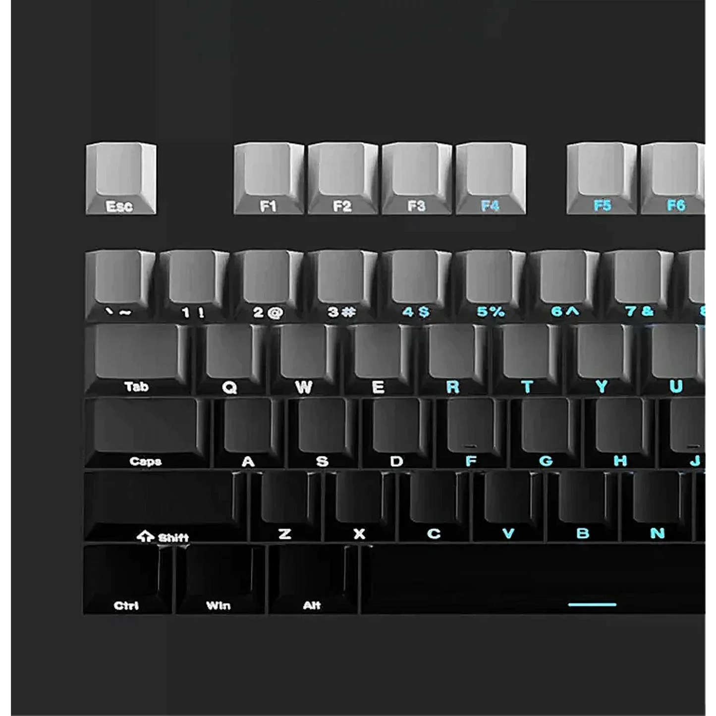 2025 Original Daylight Keycaps PTB Translucent, Side-engraved Oem 136 Keys, Customized To Fit 60/84/98/108 Mechanical Keyboards.