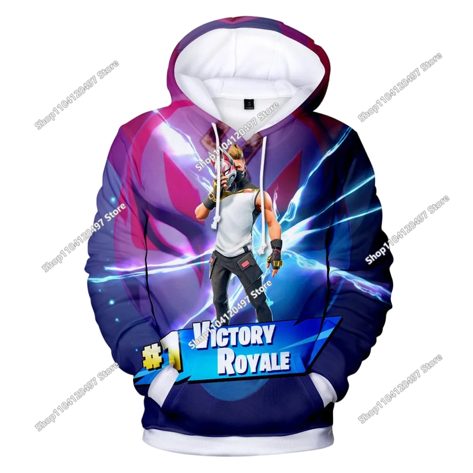 Fortnite Casual Pullover Hooded Sweatshirt Clothes Girls From 2 To 14 Years Children's Clothing Battle Royale Pullover Hoodies