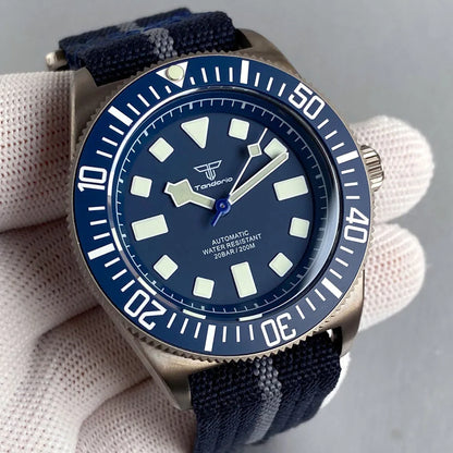 Titanium Case Tandorio 42mm Retro FXD NH35 PT5000 Mechanical Men Watch Sapphire 200M Diver Watches Luminous Montres hommes