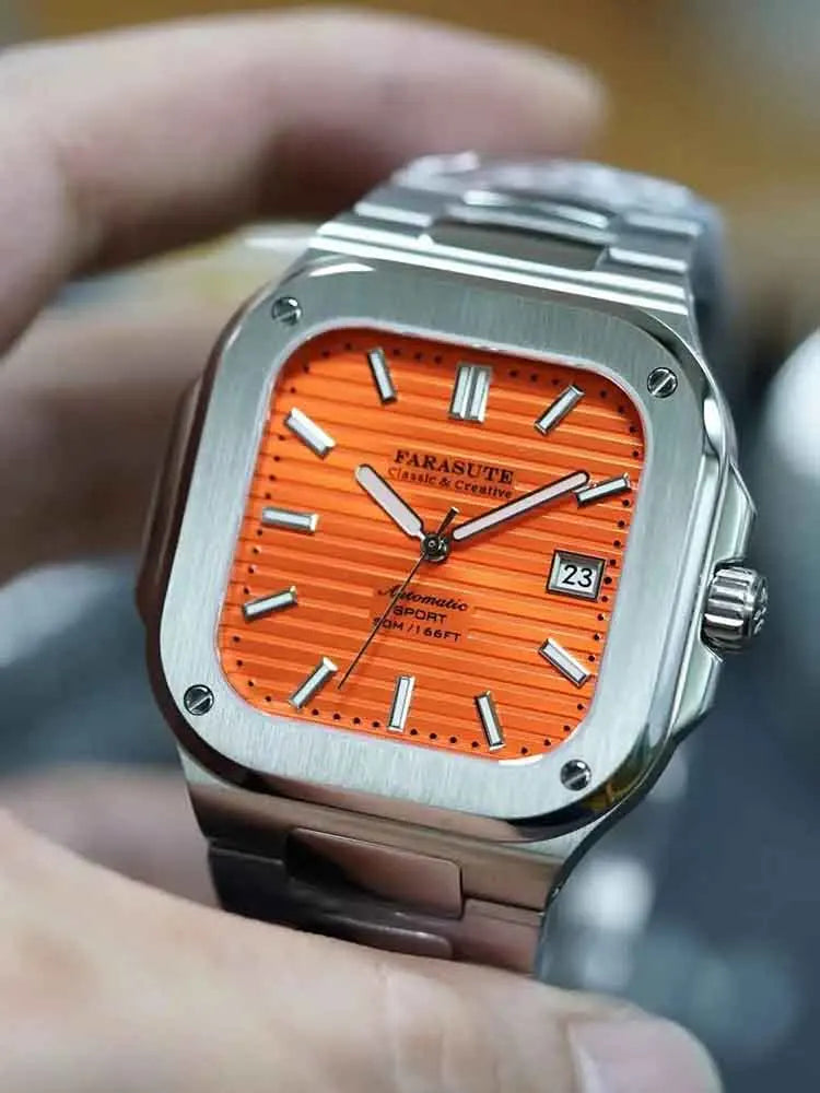 Montre de luxe automatique pour homme FARASUTE, mouvement Miyota9019, ultra-fine (8,9 mm), luminescente, étanche à 5 ATM