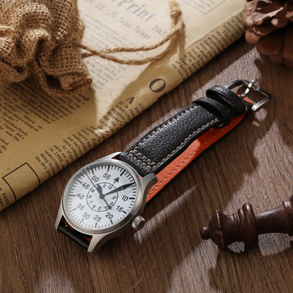 【Escapement Time】Automatic Movement Pilot Watch withType-B or Type-A   Black Dial and 40mm Case waterproof 100M