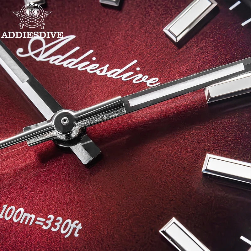 Orologio da uomo ADDIESDIVE AD2073 nuovo, vetro zaffiro, 36mm, VH31, quadrante sunburst, quarzo, impermeabile 10Bar, da immersione, luminoso