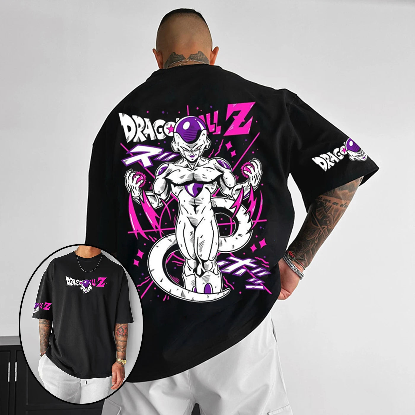 T-shirt in cotone a maniche corte con stampa Dragon Ball Z Son Goku Vegeta, per uomo e donna, stile Harajuku Y2K vintage, streetwear estivo