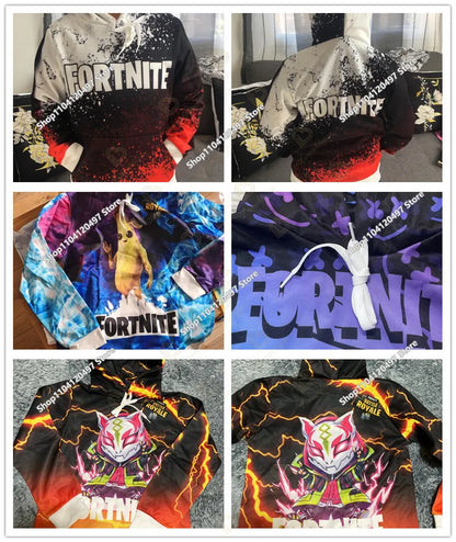 Children Clothes Birthday Cute Gifts Fortnite Child Hoodies Battle Royale Boys Girls Anime Sweatshirt Kids Winter Pullover Tops