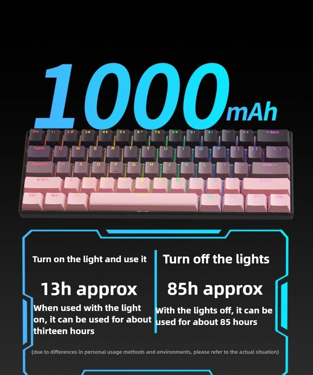 Keyboard Bluetooth Wireless Mechanical keyboards rgb Gamer teclado para tablet mecanico 60% ipad Backlit Mini usb key board