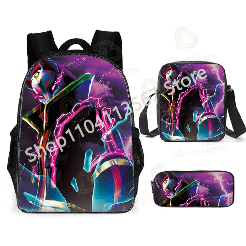 3Pcs/Sets Fortnite School Bags for Boys Girls Cartoon Battle Royale Game Book Bags Sets Games Backpacks School Gifts